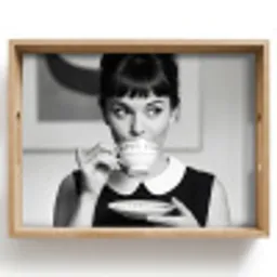Portret - Thee - Vrouw Dienblad Rechthoek middel -z3d_shopping