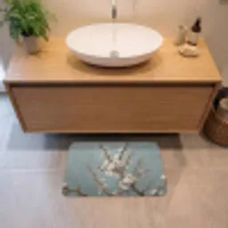 Botanisch - Stilleven - Blauw Badmat klein -sfeer1