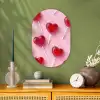 Lollies - Hartjes - Roze Wandcirkel Ovaal Forex klein -sfeer2