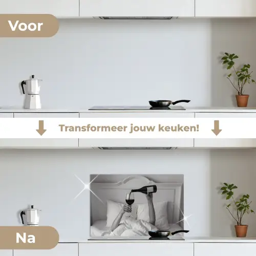 Lakens - Armen - Wijn - Glas keuken achterwand spatscherm klein -voor_na_NL