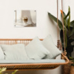 Mok - Latte - Minimalistisch - Schaduw tuinposter los doek klein -sfeer7