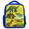 Dinosaurus in Dinosaurusland Kinderrugzak - Blauw middel -3d