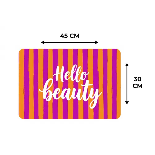 Modern - Hello - Oranje Placemat vinyl groot -specs
