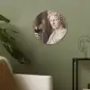Klassiek - Marmer - Wijn Akoestische PET Vilt - Rond klein -sfeer2
