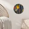 Kruiden - Lepel - Specerijen - Zwart - Keuken Wandcirkel behangsticker klein -sfeer4
