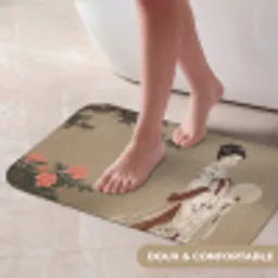 Vrouw - Azië - Kunst - Beige Badmat klein -USP_ZachtFR