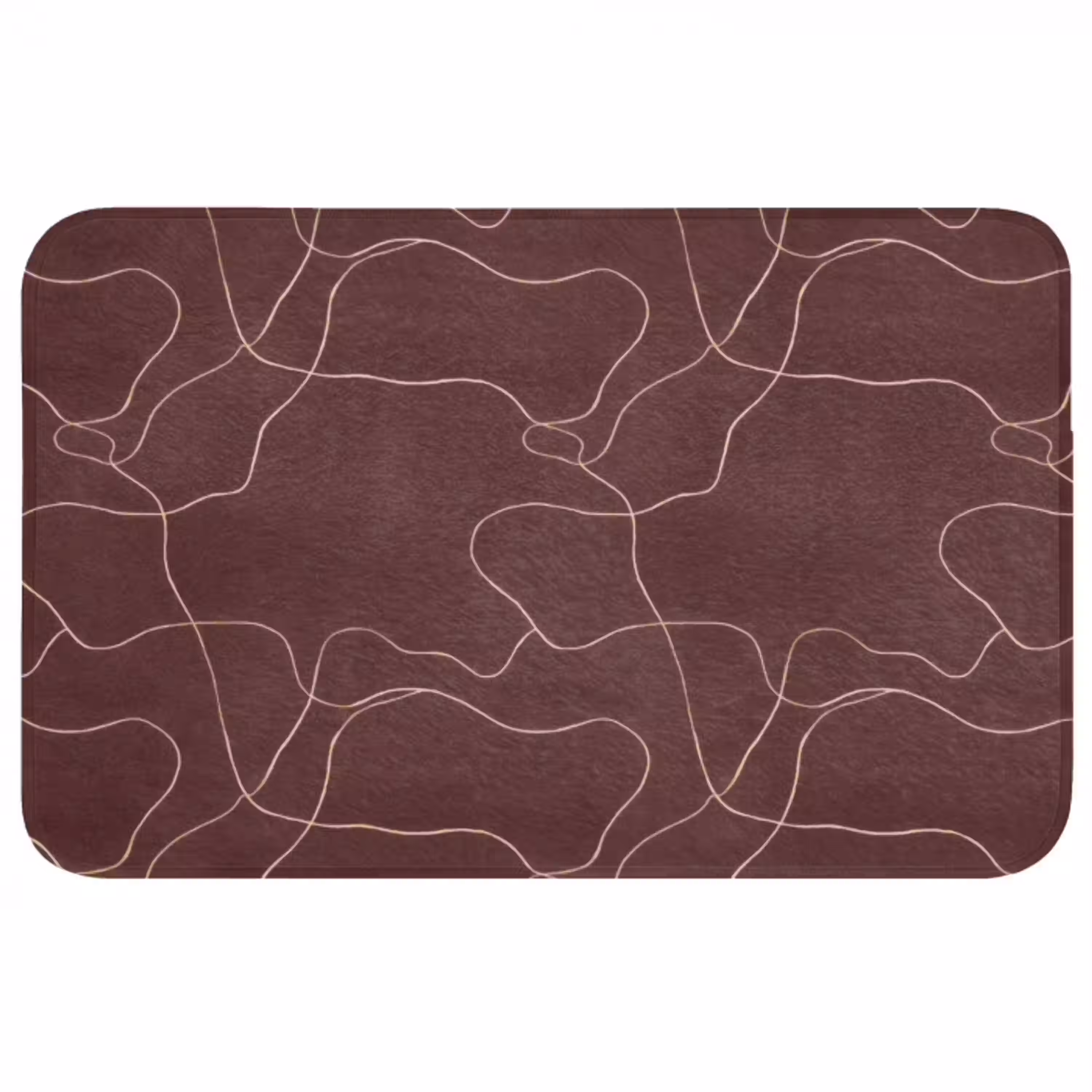 Abstract - Modern - Bruin Badmat middel 997 -3d