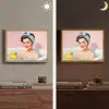 Badkamer - Eend - Blauw Light Box met batterij (Wandlamp) middel -sfeer3