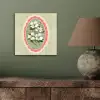 Bloemen - Illustratie - Geruit - Groen aluminium wit klein -sfeer2