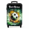 Voetbal on fire NBS - Handbagage koffer - Kinderen Unisex middel -productfoto_recht