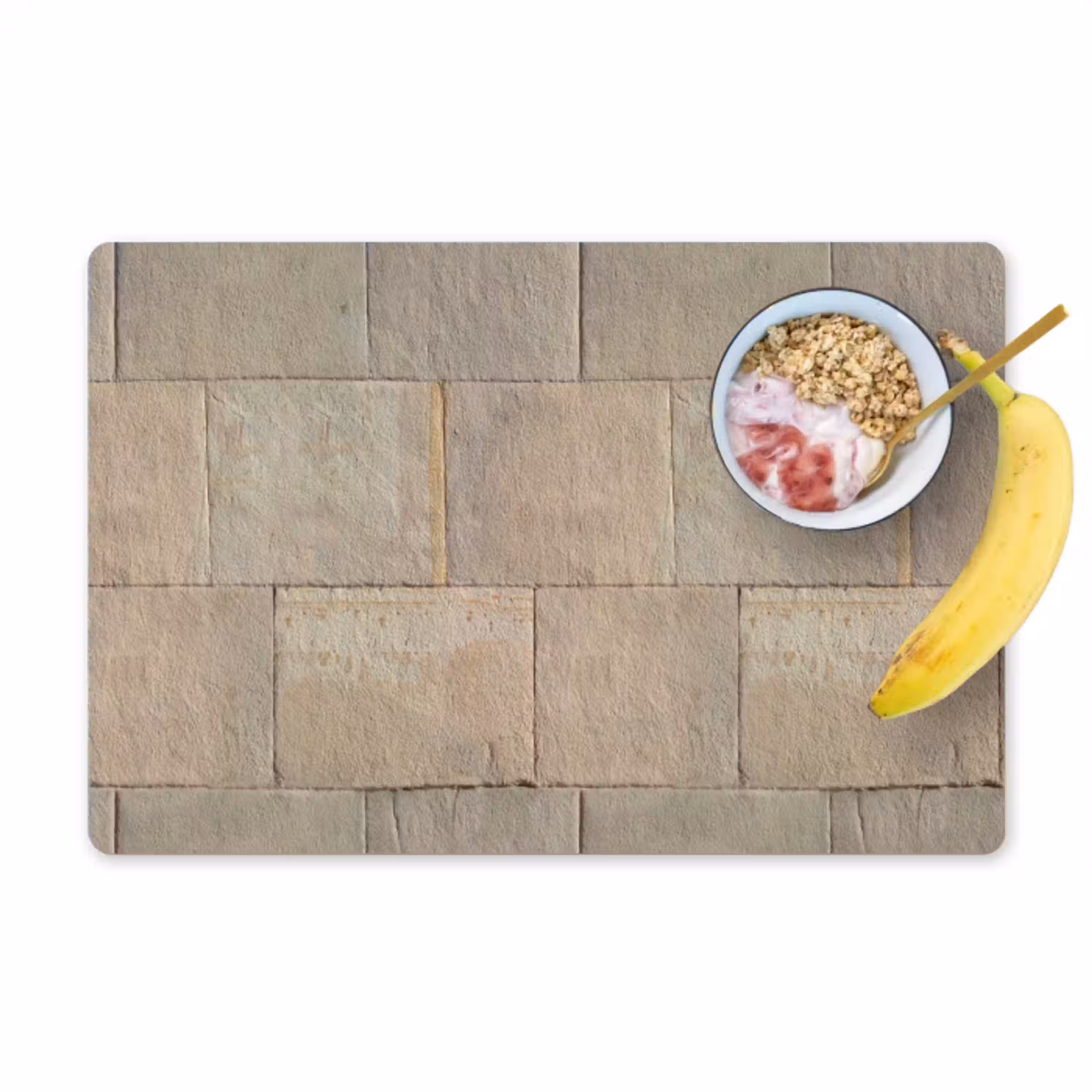 Hardstenen - Zandsteen - Geel Placemat vinyl groot 368 -zzzproduct_Kitchenyeah-website
