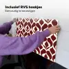 Rood - Druppelpatroon - Grafisch Inductie beschemer met haakjes klein 777 -ky-ophangen-nl