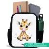 Giraffe met roze kauwgombal Rugzak - Zwart middel -inhoud_NL