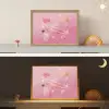 Planeten - Roze - Sterren Light Box met batterij (Wandlamp kind) middel -sfeer3_kind