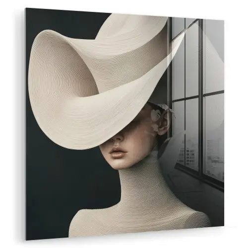 Vrouw - Golvende - Hoed plexiglas 5mm klein -zzzproduct_nieuw