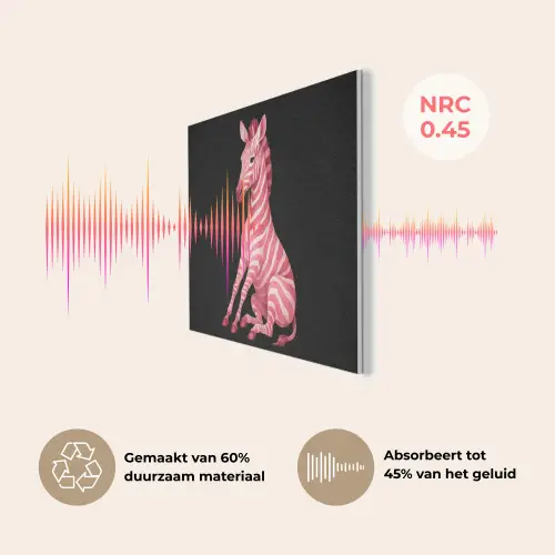 Zebra - Roze - Gestreept PET vilt klein -USP_NL