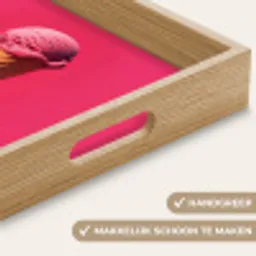 Schepijs - Roze - Hoorntje Dienblad Rechthoek middel -USP_HandgreepNL
