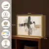 Penseelstreken - Ruw - Abstract - Beige Light Box met batterij (Wandlamp) middel -USP_websiteoverzichtNL