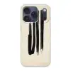Penseelstreken - Verticaal - Zwart Telefoonhoesje iPhone 17 Pro klein -3d