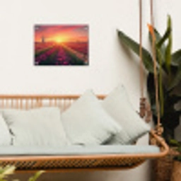 Windmolen - Zonsondergang - Landschap tuinposter los doek klein -sfeer7