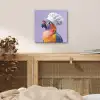 Papegaai - Koksmuts - Paars - Cute aluminium wit klein -sfeer3