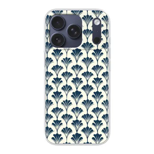 Klassiek - Motief - Blauw Telefoonhoesje iPhone 17 Pro klein 878 -3d