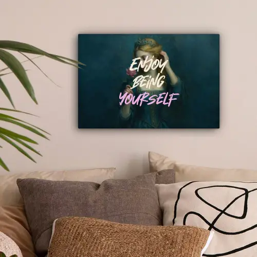 Vrouw - Roos - Quote canvas 2cm klein -sfeer1