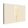Minimalistisch - Waterijsje - Stokje - Beige Tuinposter op houten frame 2 cm dik klein -3d