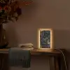 Rozen - Zwart - Bloemen - Goud Light Box met kabel (Tafellamp) klein -sfeer4