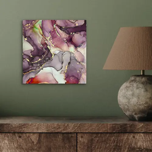 Marmer - Rood - Paars - Goud aluminium wit klein -sfeer2