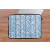 Patroon - Streep - Blauw laptophoes neopreen klein 279 -tafel