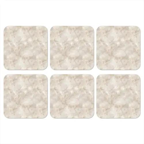 Lichtbeige - Goudbruine Nerven - Marmer onderzetter kurk middel 366 -3d