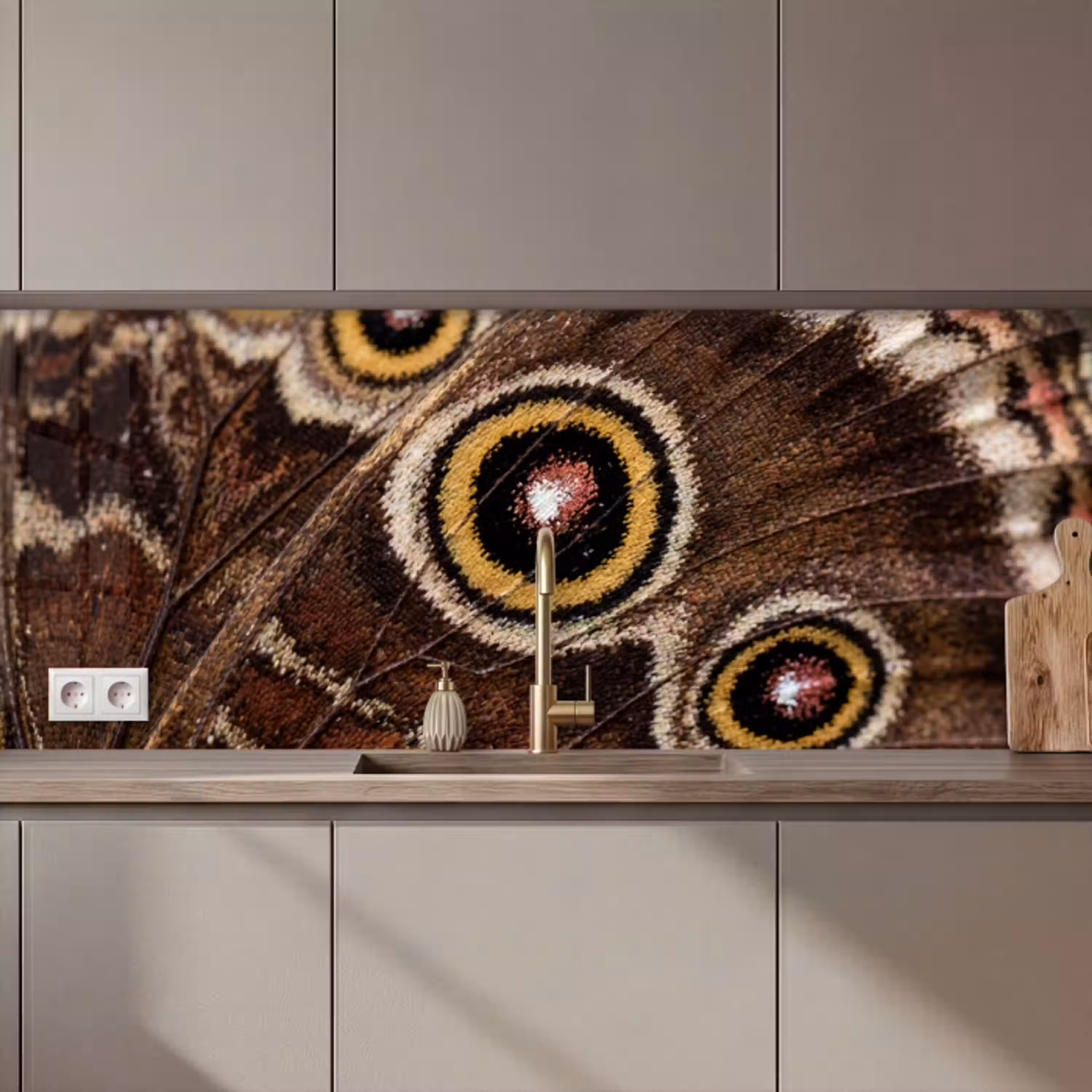 Vlinder - Vleugel - Abstract keuken achterwand 2 middel zz_3dshopping