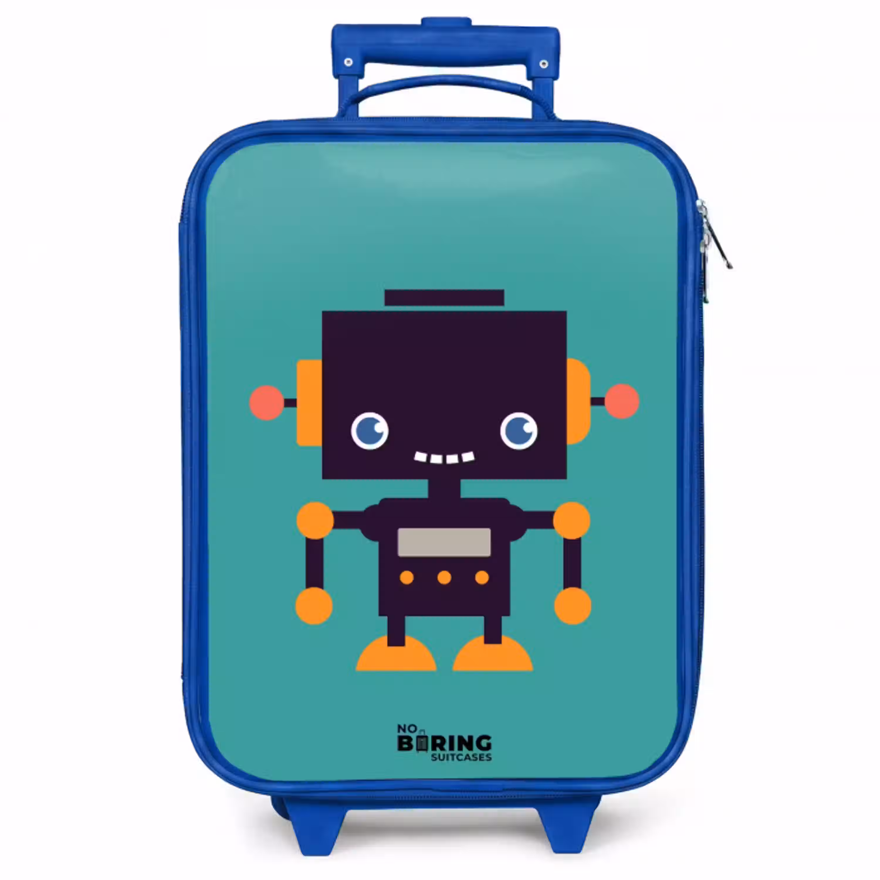 Groene robot Kinderkoffer - Blauw klein -zzz_website3d