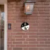 Zwart wit - Huisdier - Bruingestreepte kat Naambord Rond klein -sfeer7-rond-XS