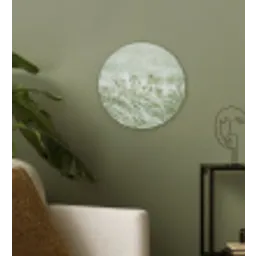 Grassen - Minimalistisch - Groen Wandcirkel kunststof plaat 5mm dik klein -sfeer3