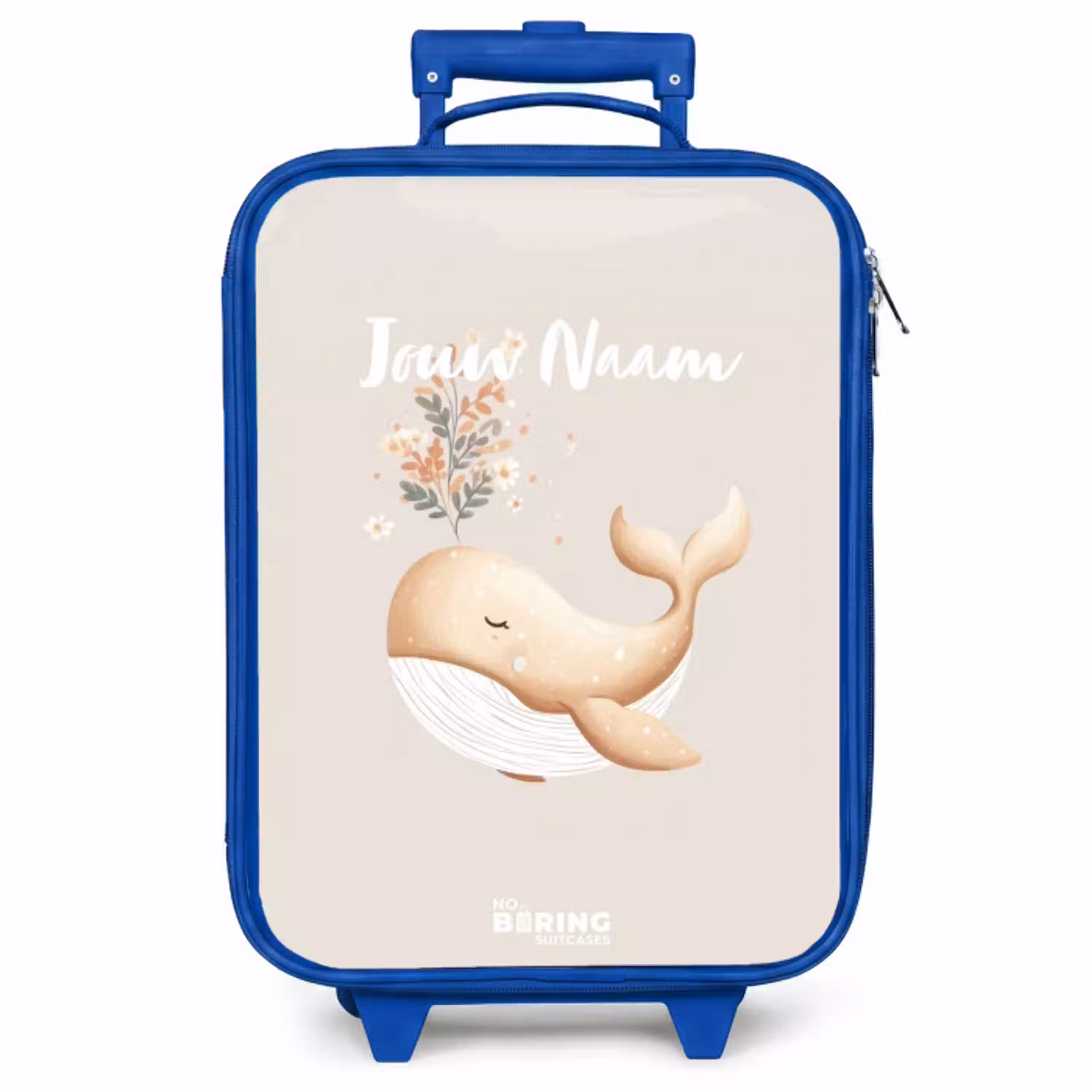 Walvis in pastel beige kleuren Kinderkoffer - Blauw klein -zzz_website3d