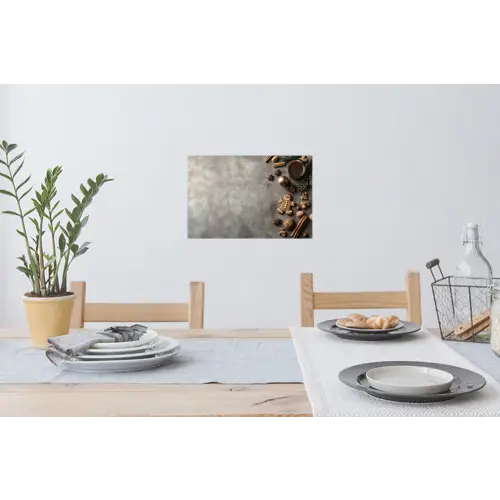 Winter - Kerst - Beton - Gingerbread man Muursticker klein -eettafel