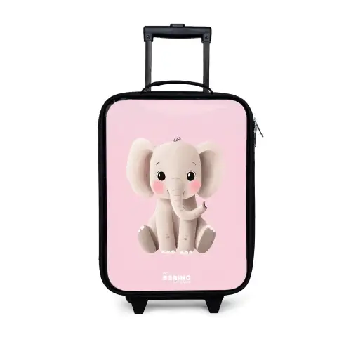 Olifant - Baby - Blosjes - Illustratie Kinderkoffer - Zwart klein -3d