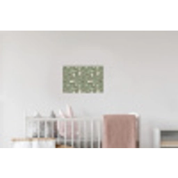 Botanisch - Vogels - Groen Muursticker klein 286 -kinderkamer