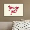 you go girl - Rood - Wit canvas 2cm klein -sfeer3