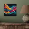 Banen - Golven - Kleurrijk - Abstract aluminium wit klein -sfeer2
