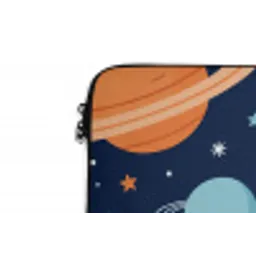 Ruimte - Planeten - Kleurrijk laptophoes neopreen klein -detail
