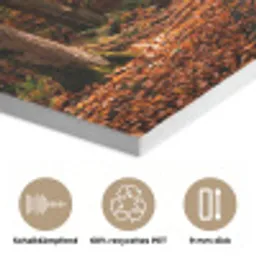 Bospad - Herfstbos - Bladeren - Oranje - Nostalgisch PET vilt klein -closeup_DE