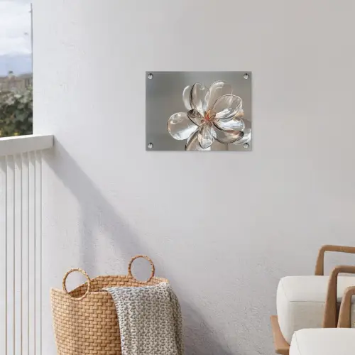 Bloem - Glazen - Doorzichtig tuinposter los doek klein -sfeer8