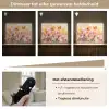 Vlinders - Oranje - Bloemen Light Box met batterij (Wandlamp) middel -USP_dimbaarNL