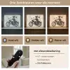 Street art - Motor - Jongen - Graffiti - Banksy Style Light Box met batterij (Wandlamp) middel -USP_lichtkleurNL