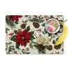 Feestelijk - Textielpatroon - Kerstbloemen - Kleurrijk Placemat vinyl groot -zzzproduct_Kitchenyeah-website