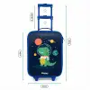 Ruimte - Dino - Planeten - Sterren Kinderkoffer - Blauw klein -productfoto_formaten