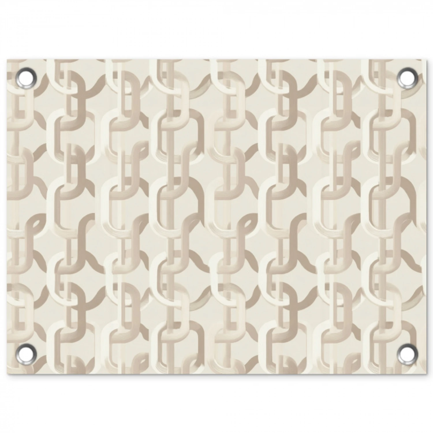 Motief - Abstract - Beige tuinposter los doek klein 239 -3d
